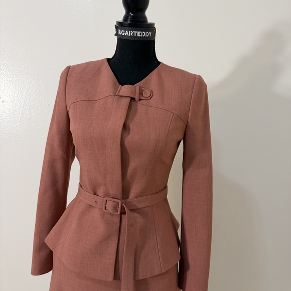 Cleopatre II x May 10 Vietnamese Designer Suit Set –Rust Red/Rust/Terracotta - Picture 2 of 15